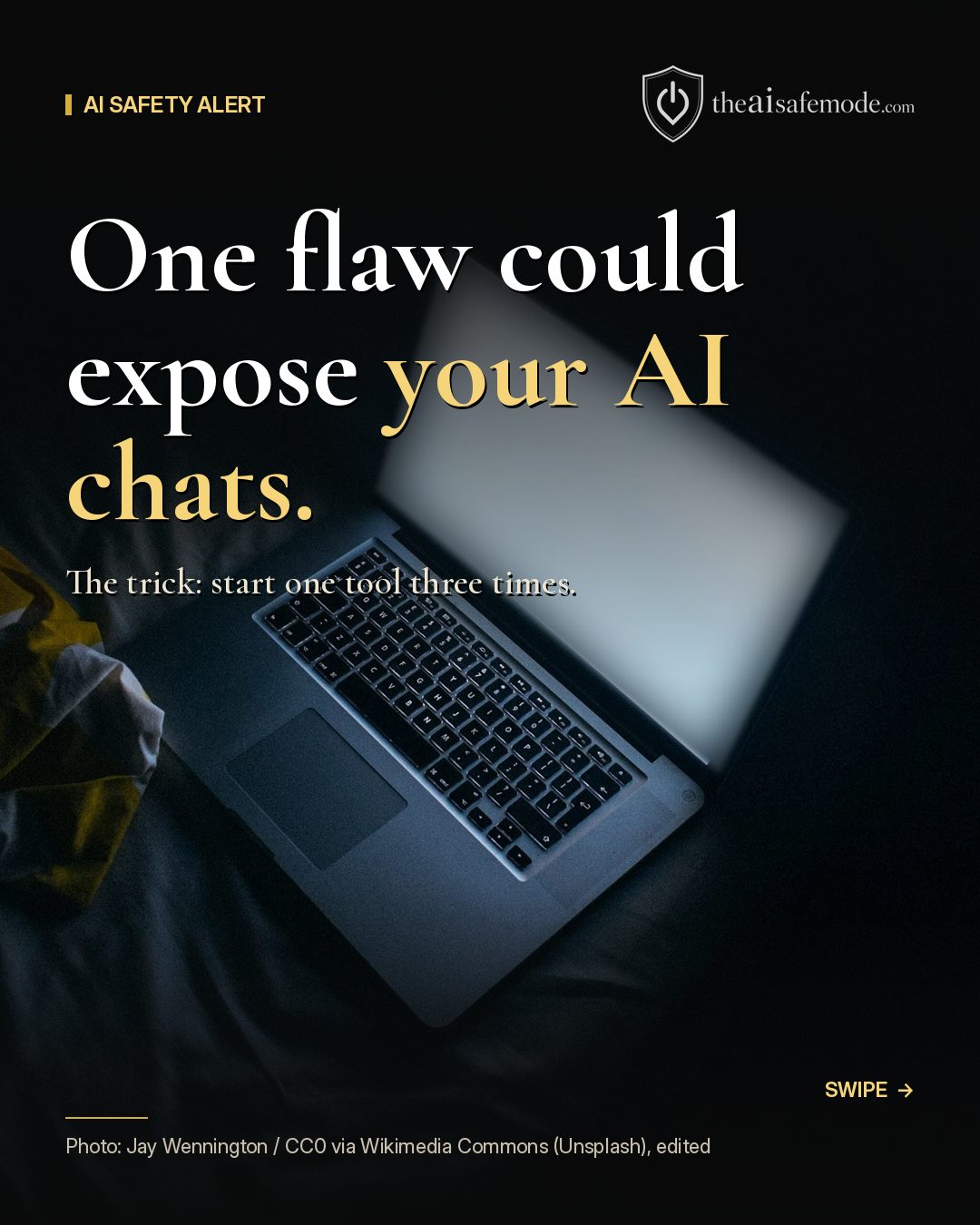 News graphic: one flaw could expose your AI chats
